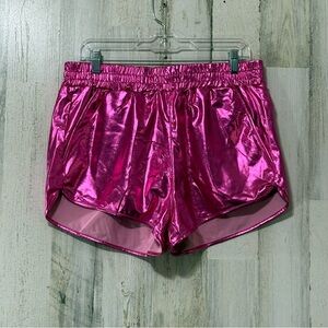 Shiny Pink Women's Athletic Hot Pants Short Shorts Roller Derby